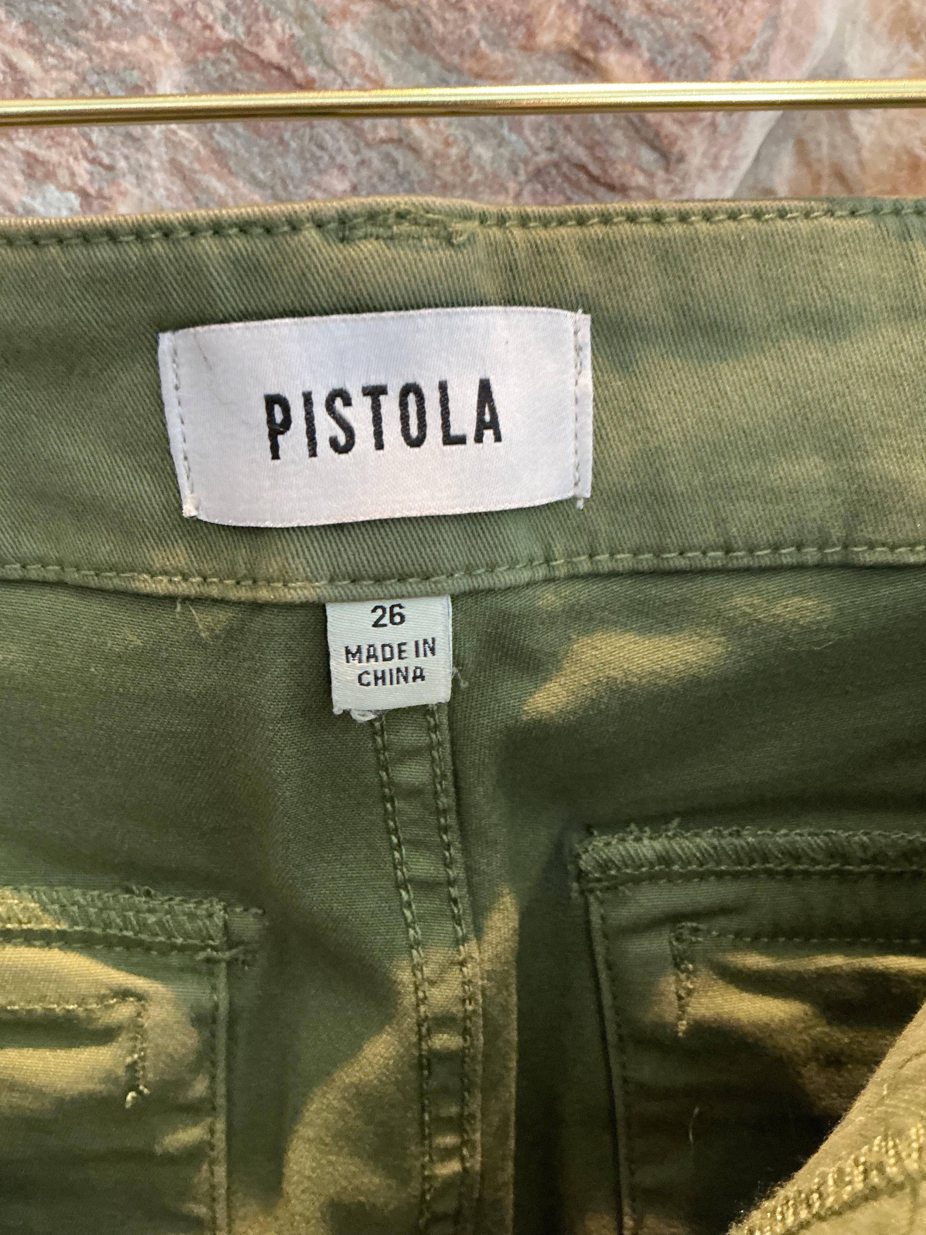 PISTOLA - SOPHIA WIDE LEG PANT Green Pants Size 26
