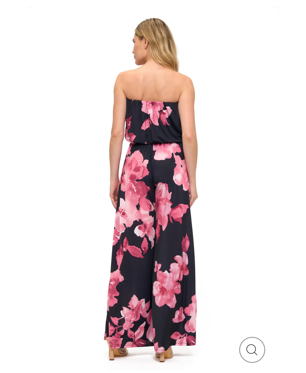 Ariella Floral Print Strapless Jumpsuits Dress Size S
