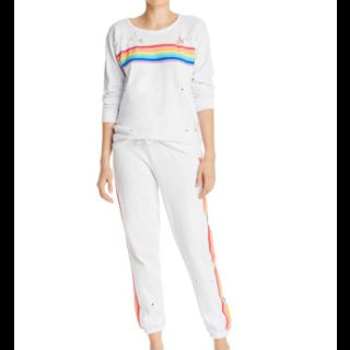 Chaser Rainbow Stripe Loungewear Set Size Medium