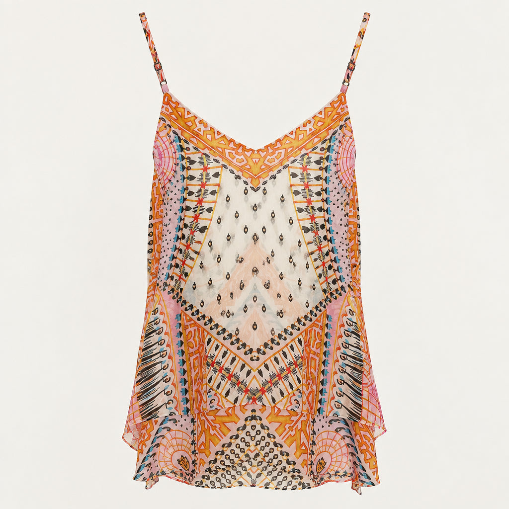 Hale Bob Printed Silk Cami Size L