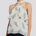 Ramy Brook Aviana Silk Halter Top Size Medium
