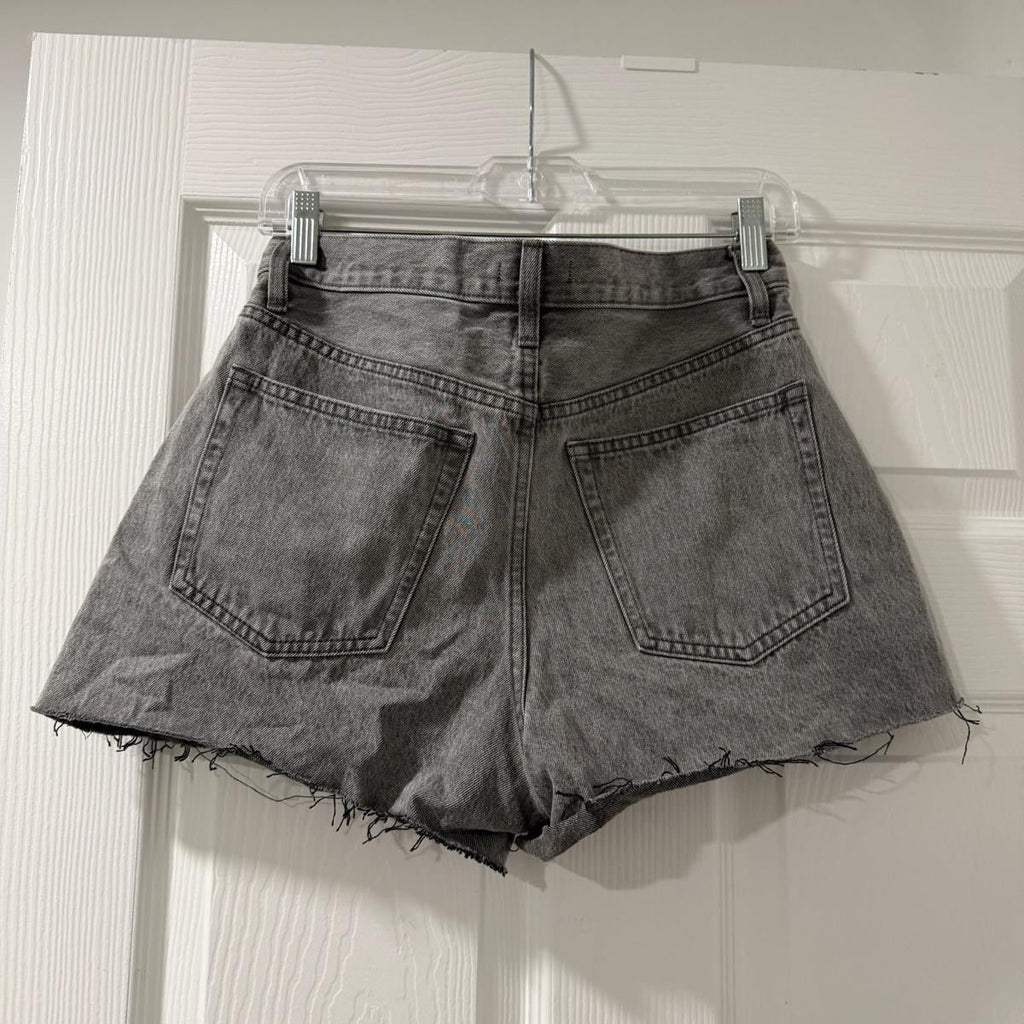 Grey denim shorts