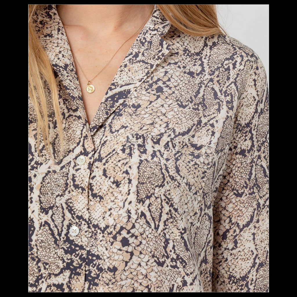 Rails Rebel Silk Snake Print Shirt Size Small