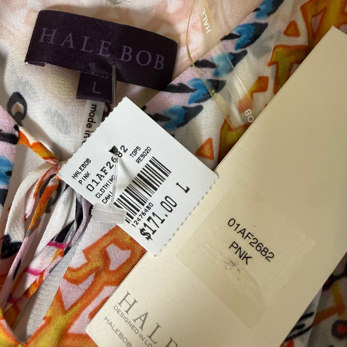 Hale Bob Printed Silk Cami Size L