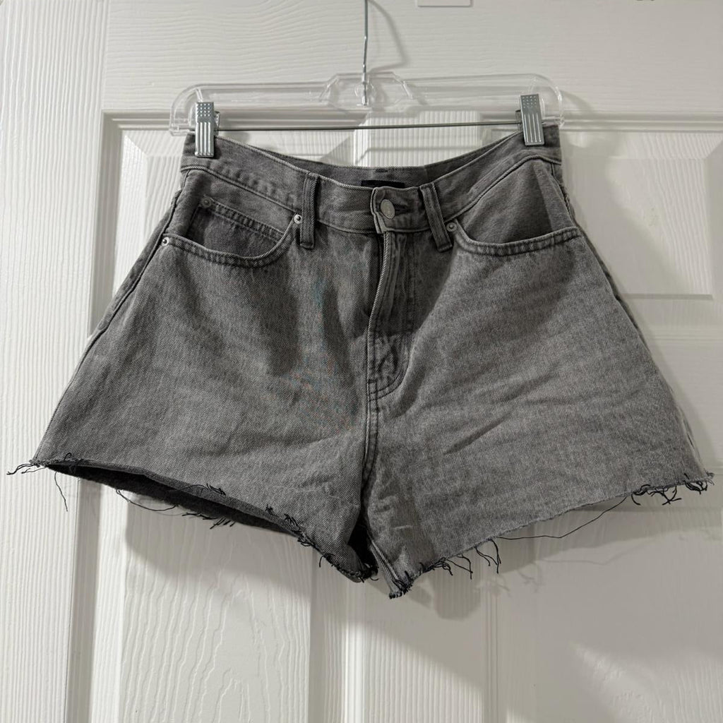 Grey denim shorts
