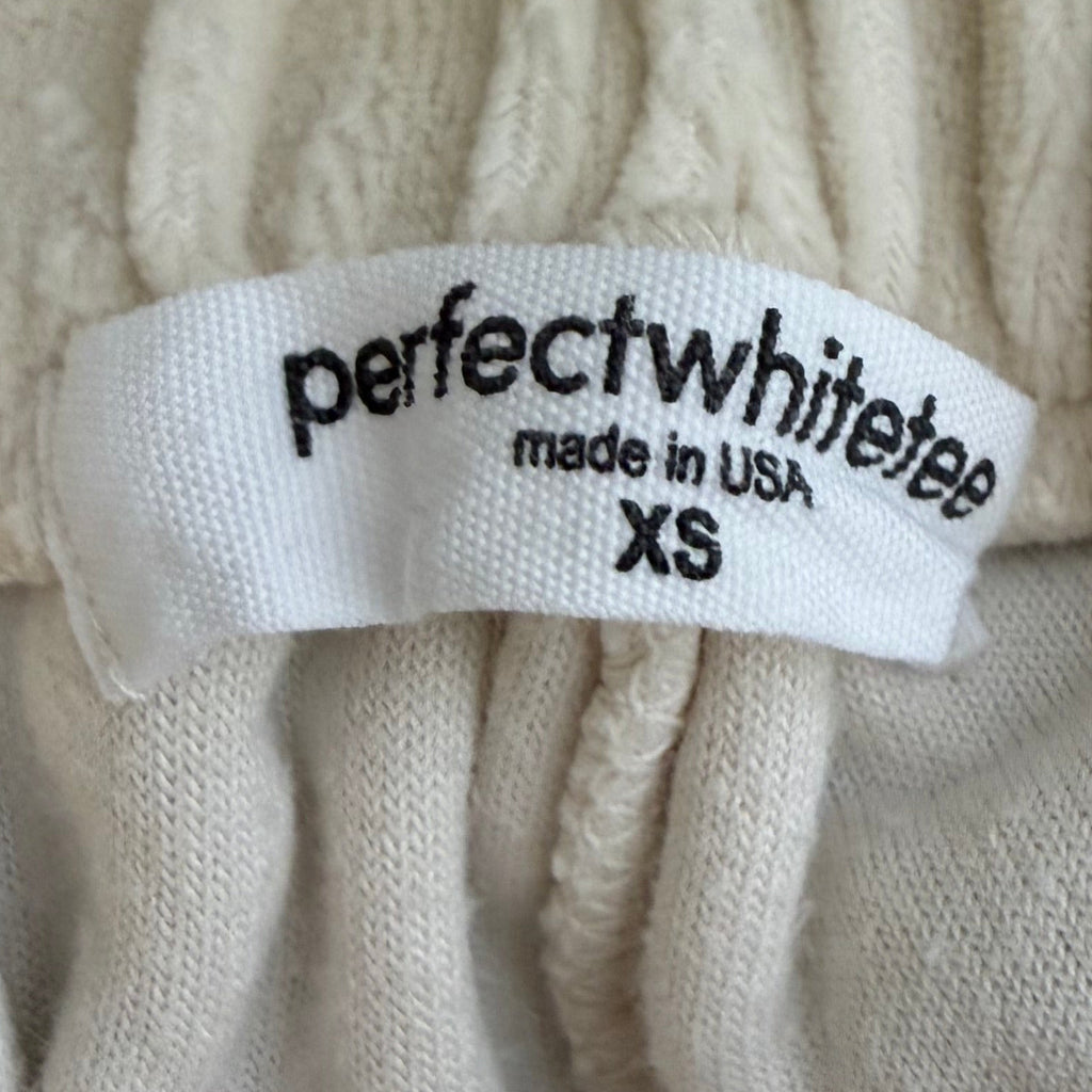 Perfect White Tee Cream Velour Set