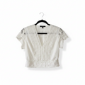 The Kooples White Lace Detail Blouse Size M