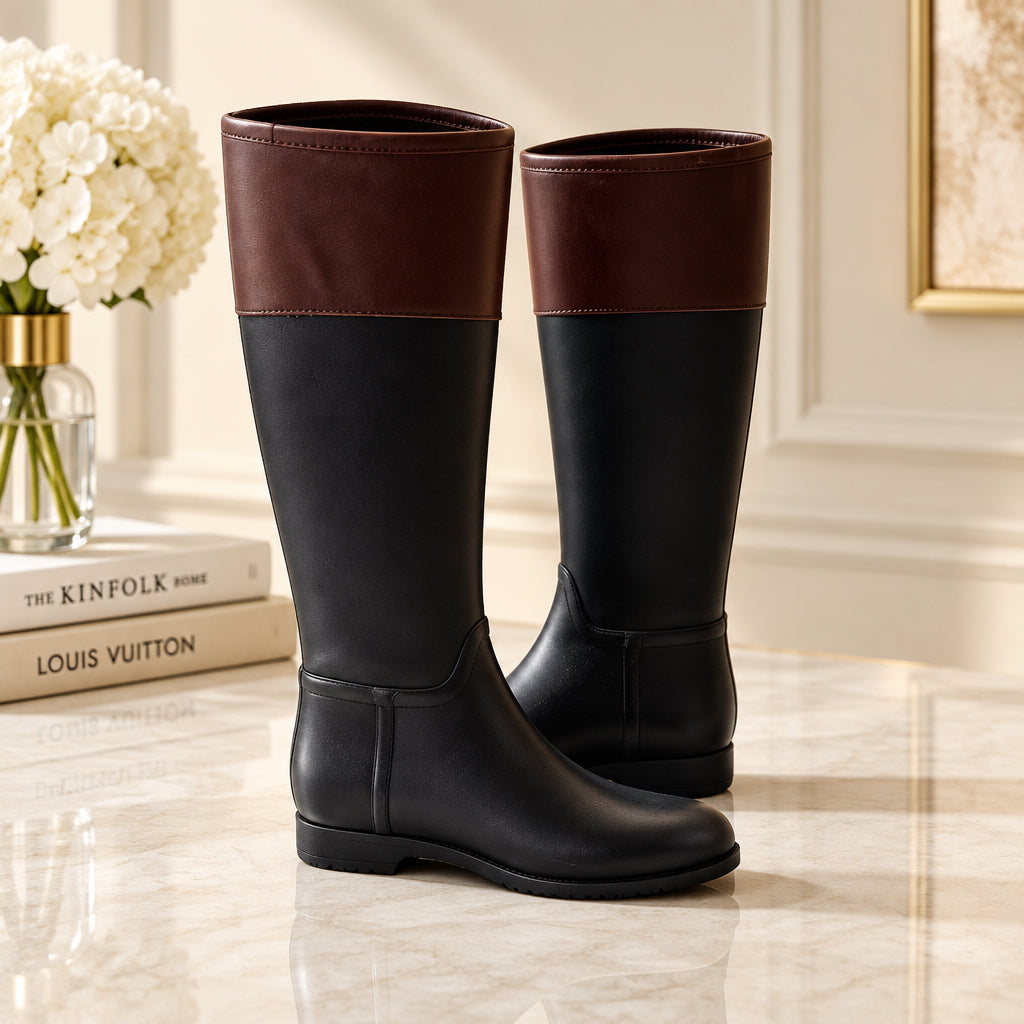 Tory Burch Two-Tone Rain Boots Size 6