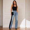 Hellessy High-Waist Velvet Stripe Jeans Size 2 | Women's Designer Denim