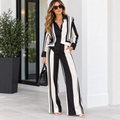 Commense Black and White Graphic Print Trousers Size S