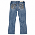 Miss Me Embellished fleur-de-lis  Pocket Bootcut Jeans Size 27