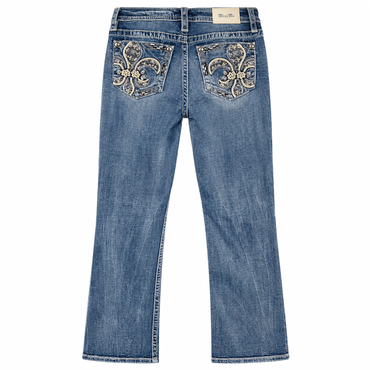 Miss Me Embellished Flap Pocket Bootcut Jeans Size 27