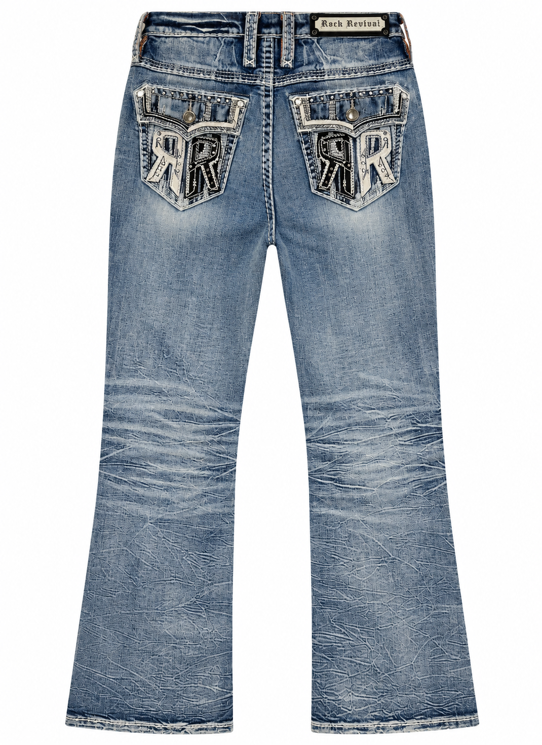 Rock Revival Rhinestone Embellished Flare Jeans Size 27