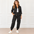 Cinq a Sept Helene Peplum Hem Jacket In Black Size Small
