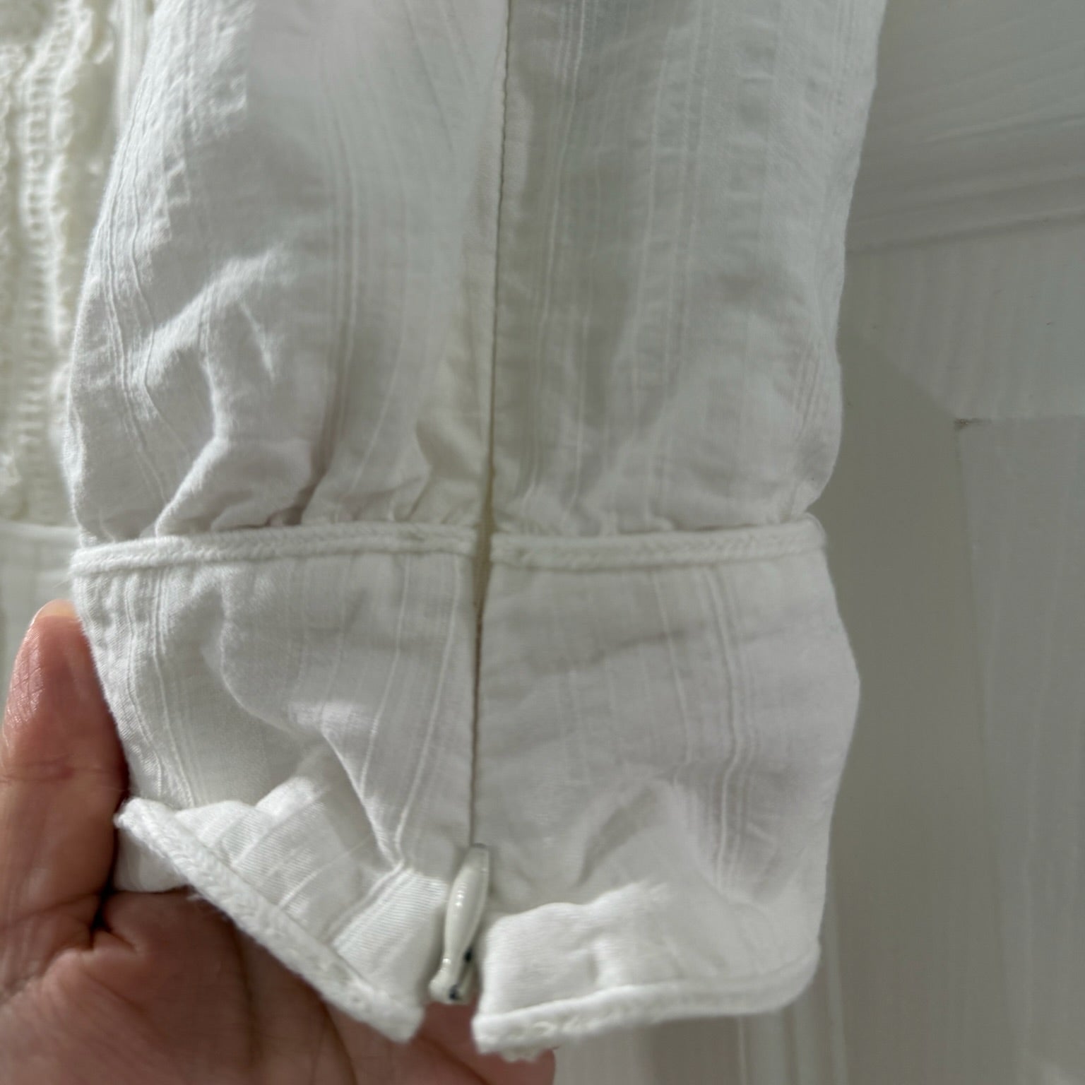 The Kooples White Lace Detail Blouse Size M