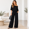 Michael Stars Black Off Shoulder Gauze Set Size S