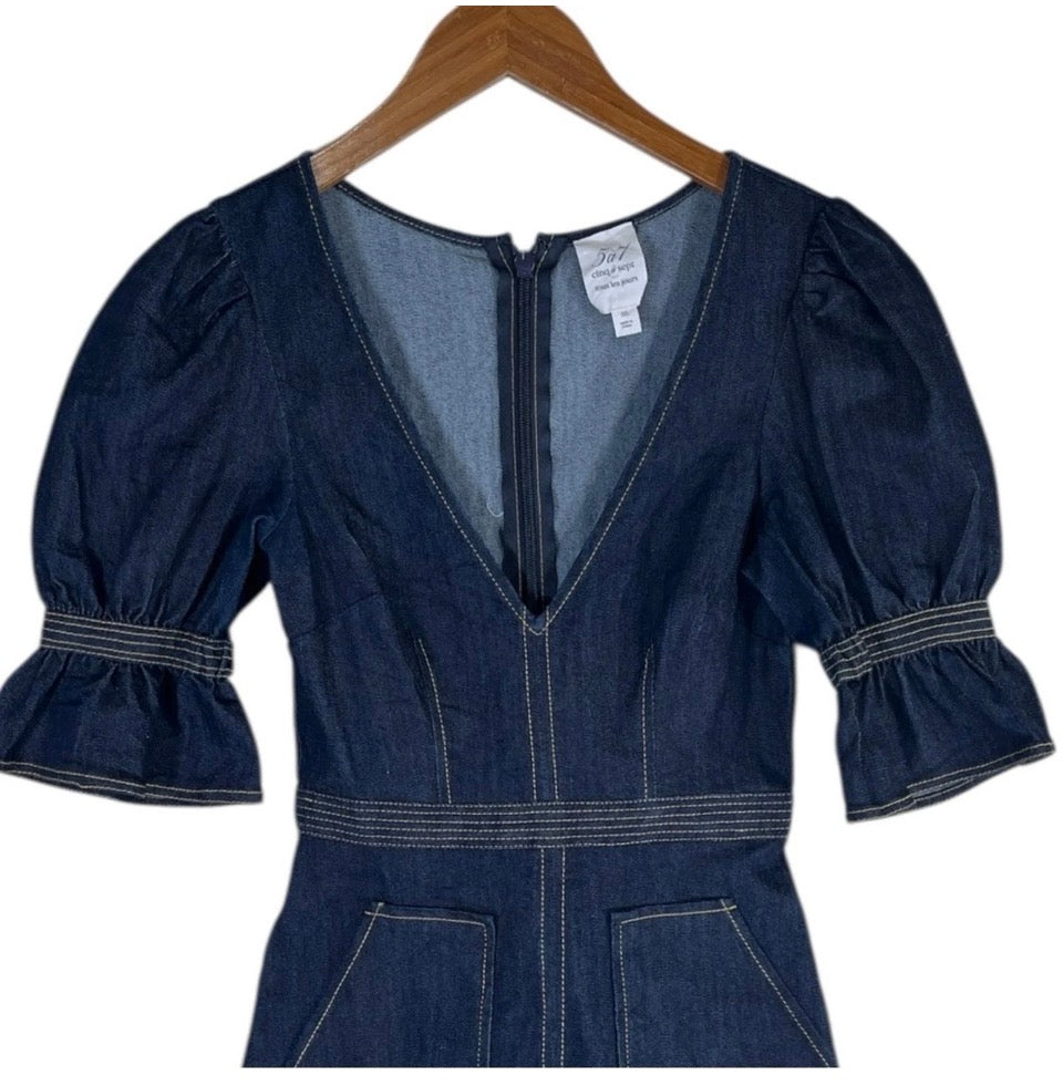 Cinq a Sept Dark Wash Denim Dress Size 4