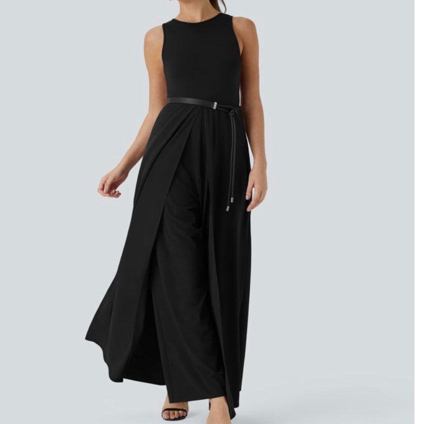 Halara Breezeful™ Zipper Sleeveless Pocket Contrast Quick Dry Jumpsuit Size XL