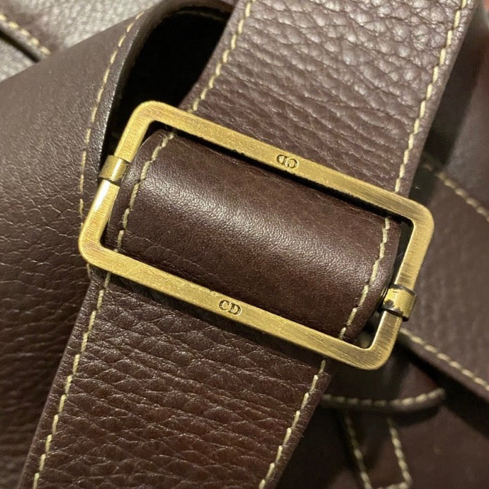 Dior Brown Leather Shoulder Bag