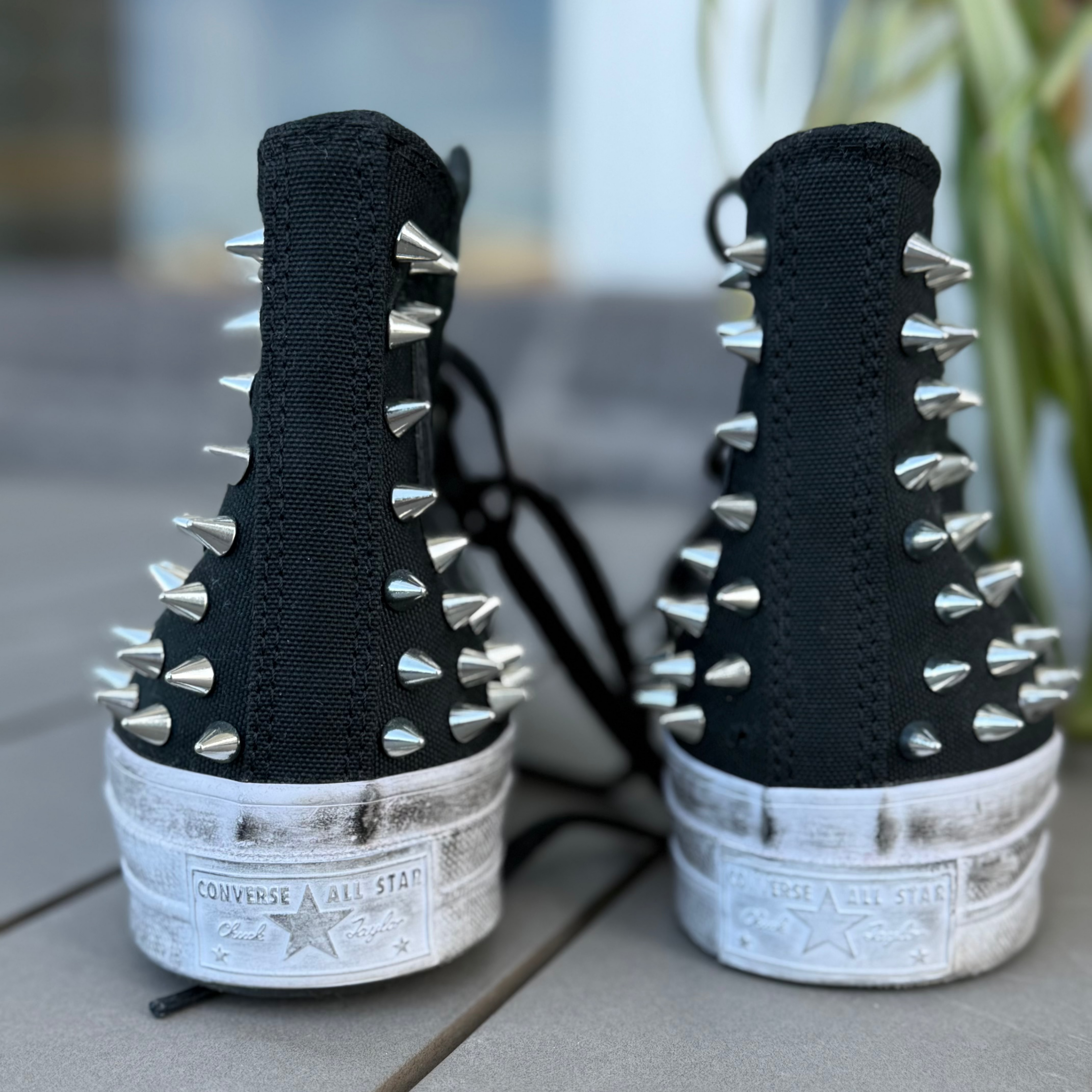 Converse Chuck Taylor High Top Studded Sneakers Size 7