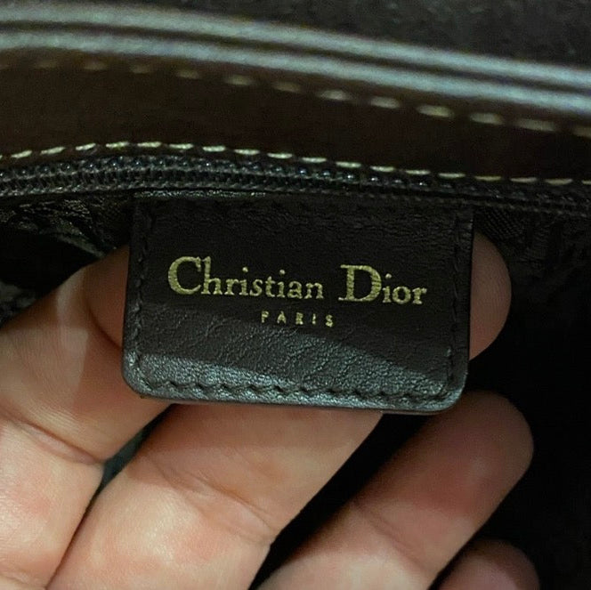 Dior Brown Leather Shoulder Bag