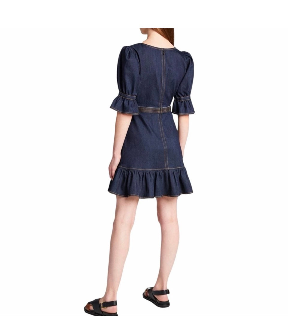 Cinq a Sept Dark Wash Denim Dress Size 4