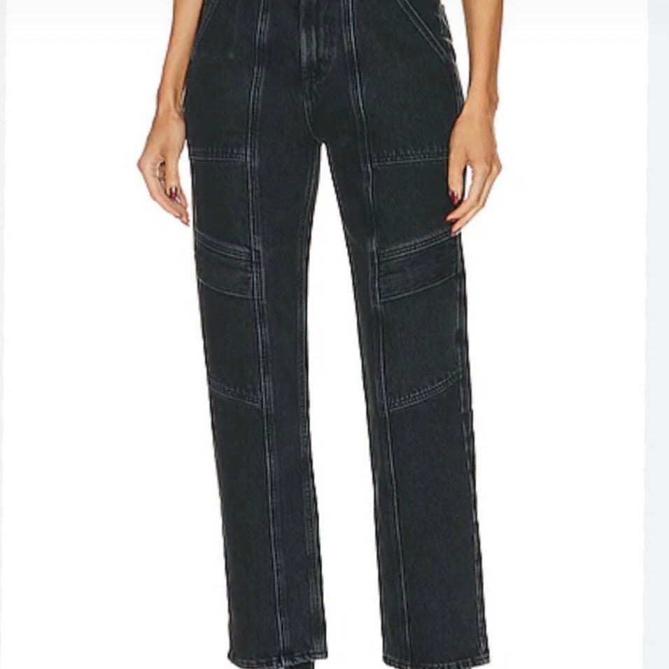 AGOLDE Cooper Cargo Utility Jeans Black Size 28
