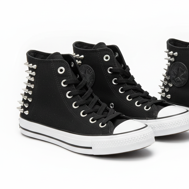 Converse Chuck Taylor High Top Studded Sneakers Size 7