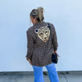 Blakeley Boss Babe Brown Plaid Jacket- Size S/M