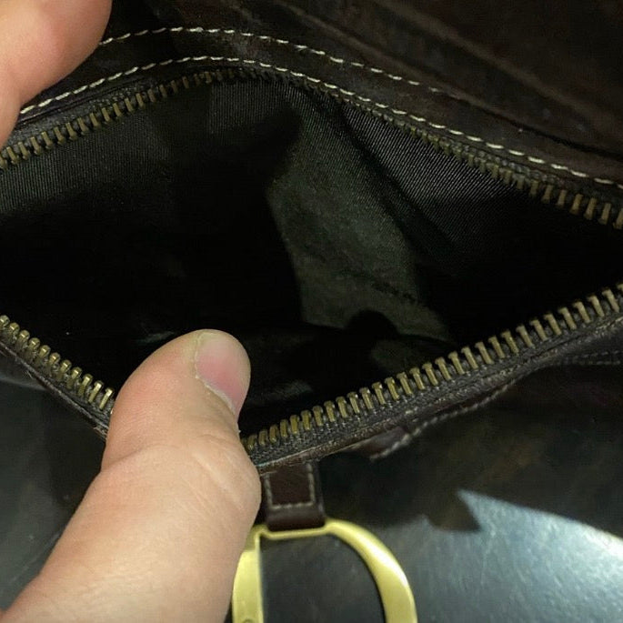 Dior Brown Leather Shoulder Bag