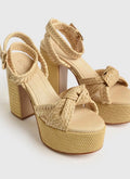 Schutz Khari Platform Leather Sandals Size 37