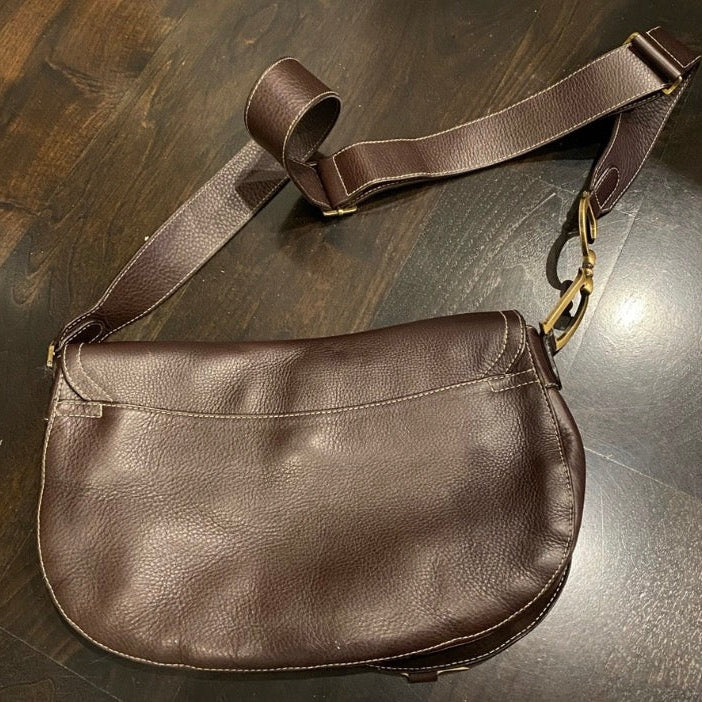 Dior Brown Leather Shoulder Bag