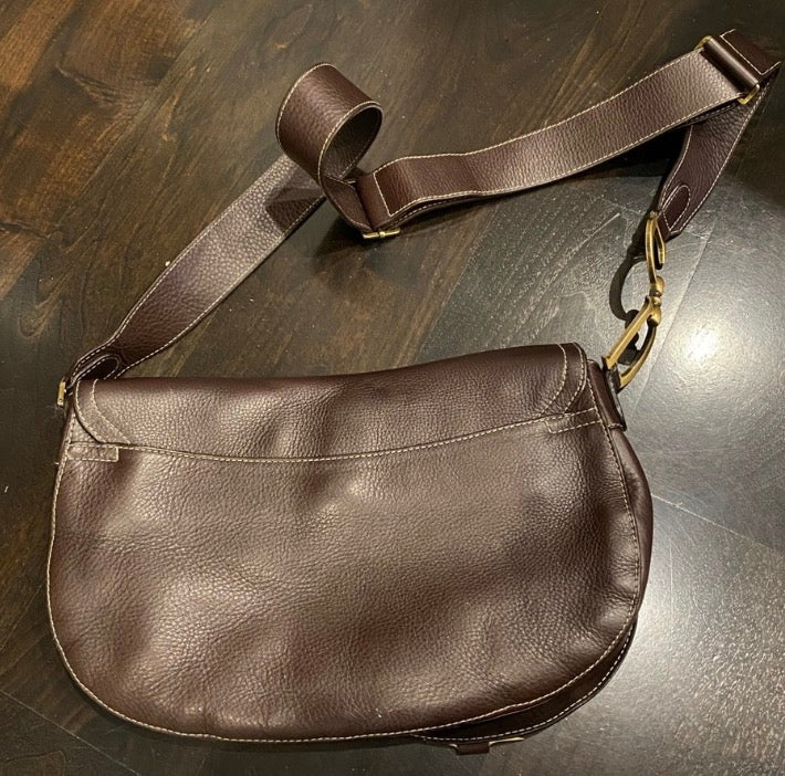 Dior Brown Leather Shoulder Bag