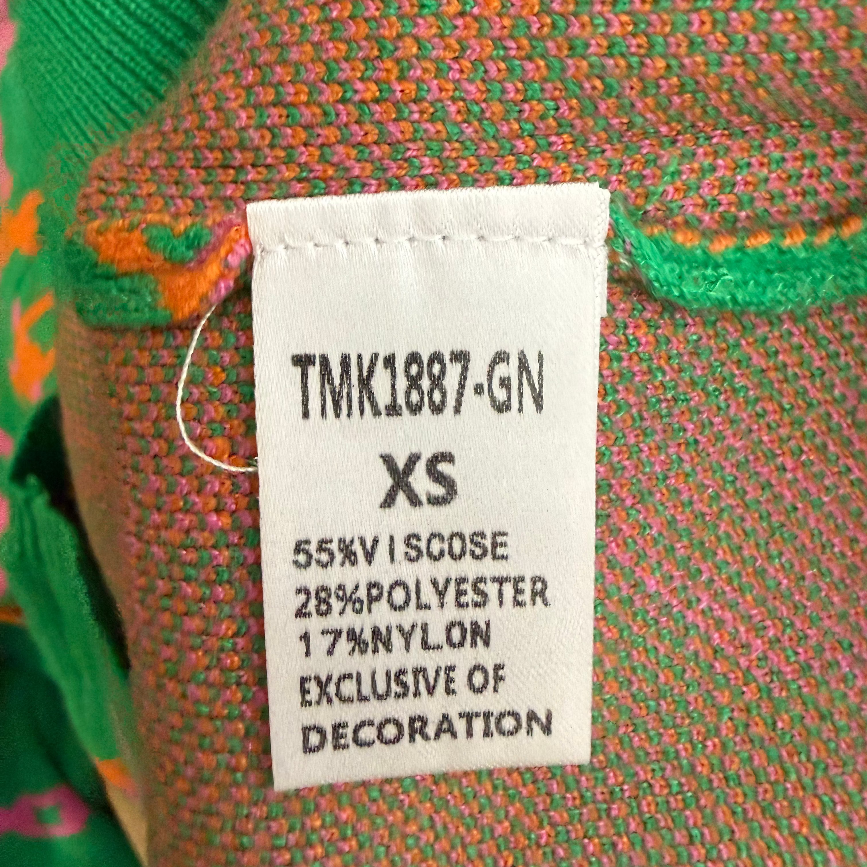 THML Green Chain Link Pattern Sweater SizeXS