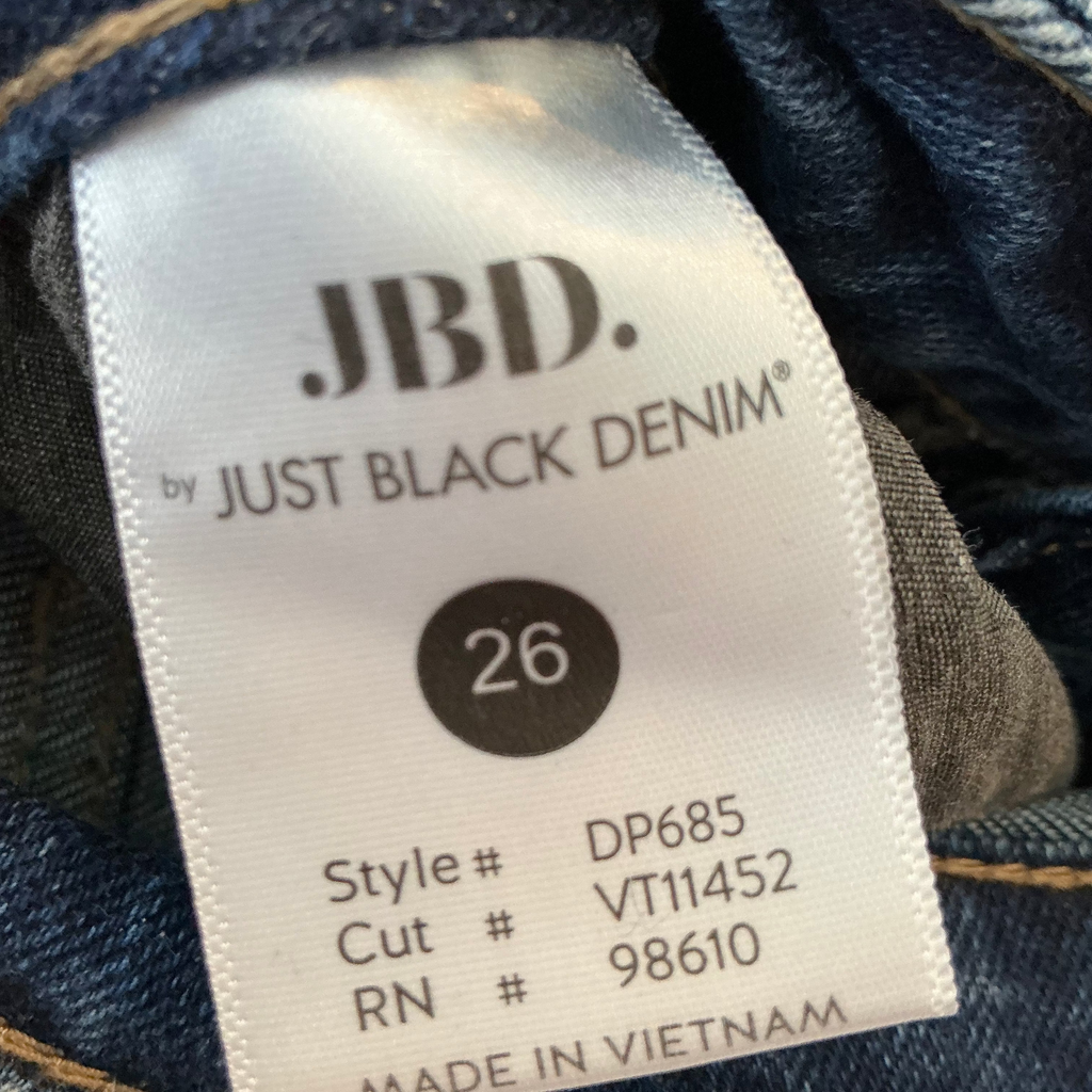 JBD High Rise Straight Leg Jean Size 26