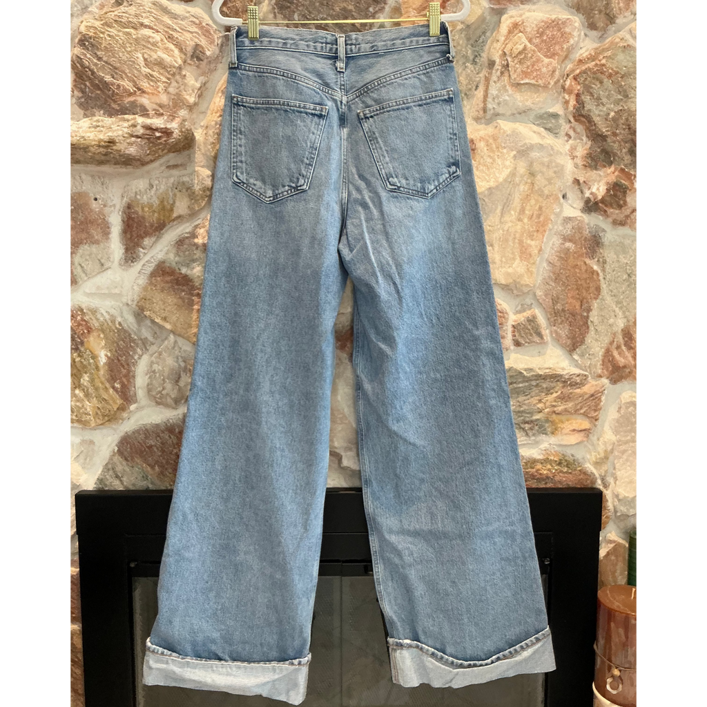AGOLDE Dame High Waist Wide Leg Organic Cotton Jeans Size 25
