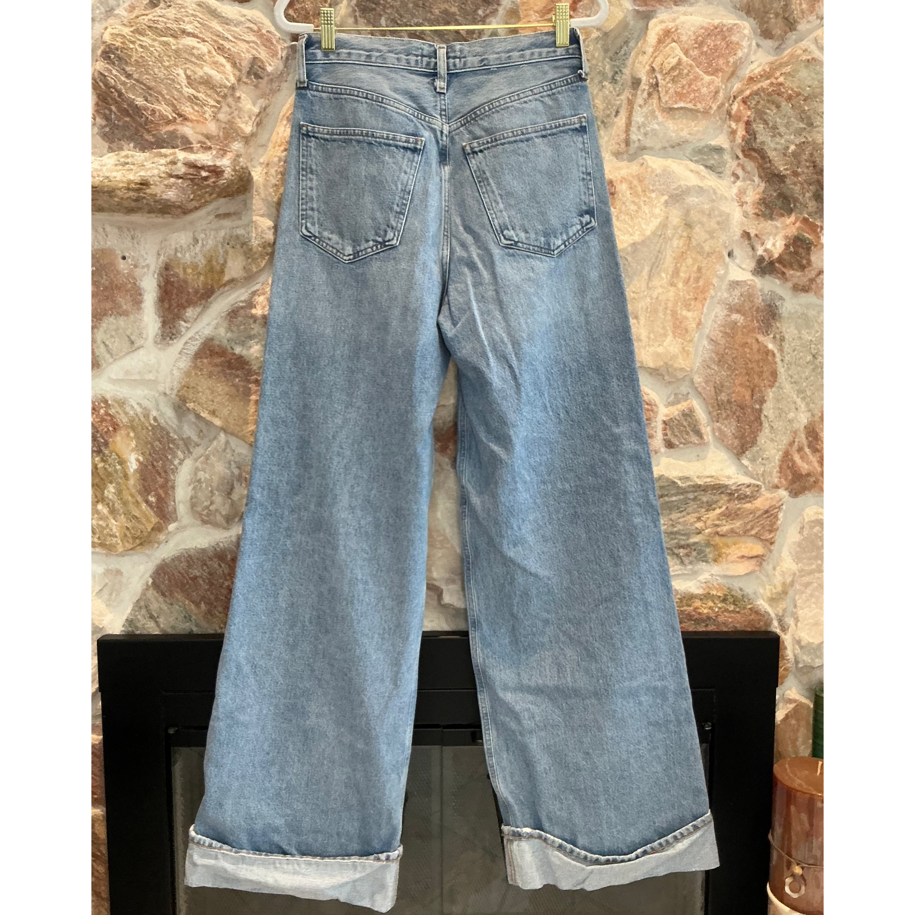 AGOLDE Dame High Waist Wide Leg Organic Cotton Jeans Size 25