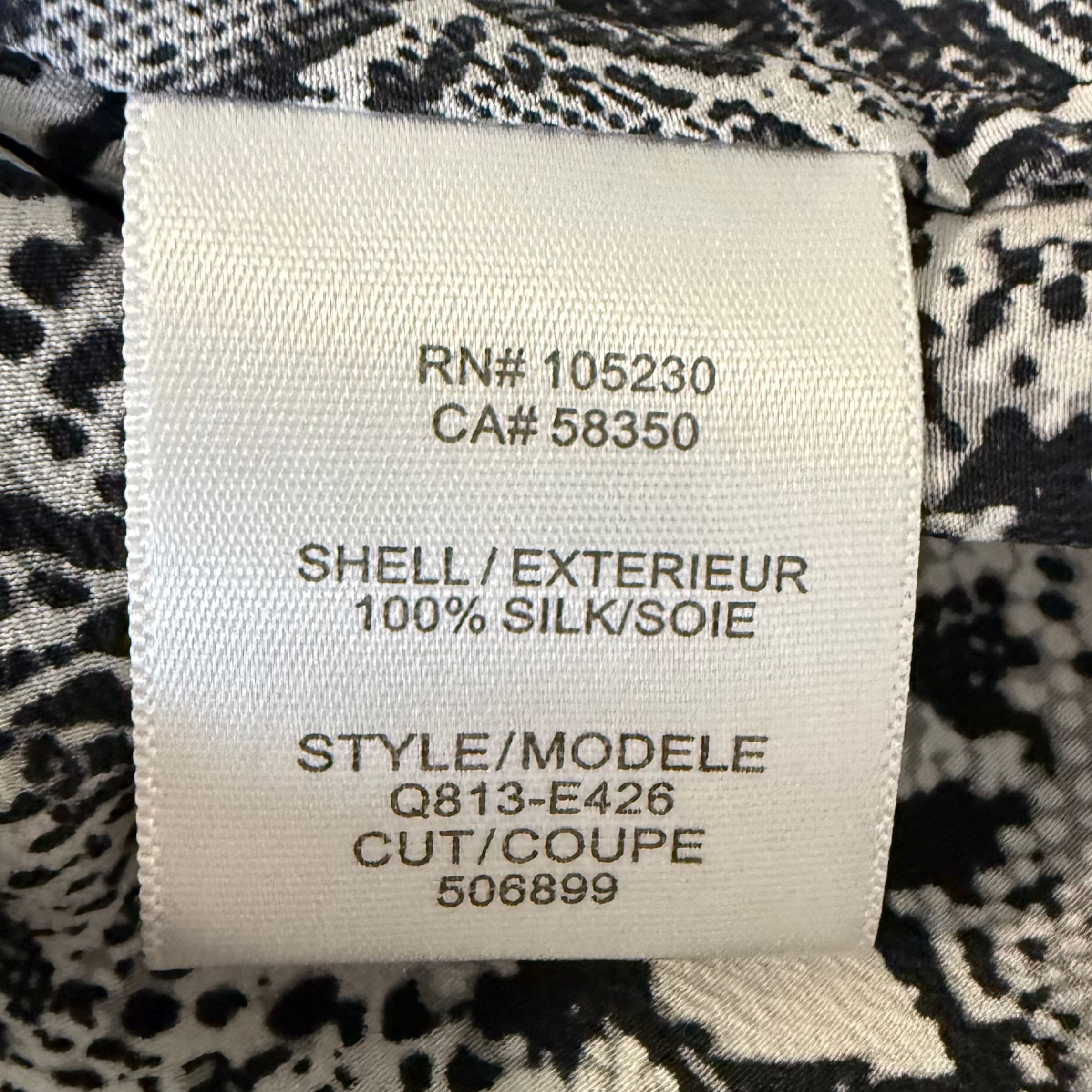 Equipment Silk Snakeprint Camisole Size L