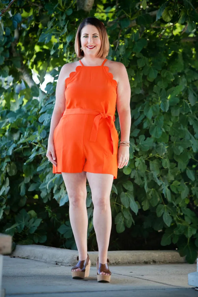 Victoria Beckham For Target Orange Romper Size XL