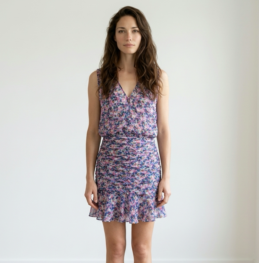 VERONICA BEARD - CAYSON DRESS - CREAM MULTI - SIZE 4