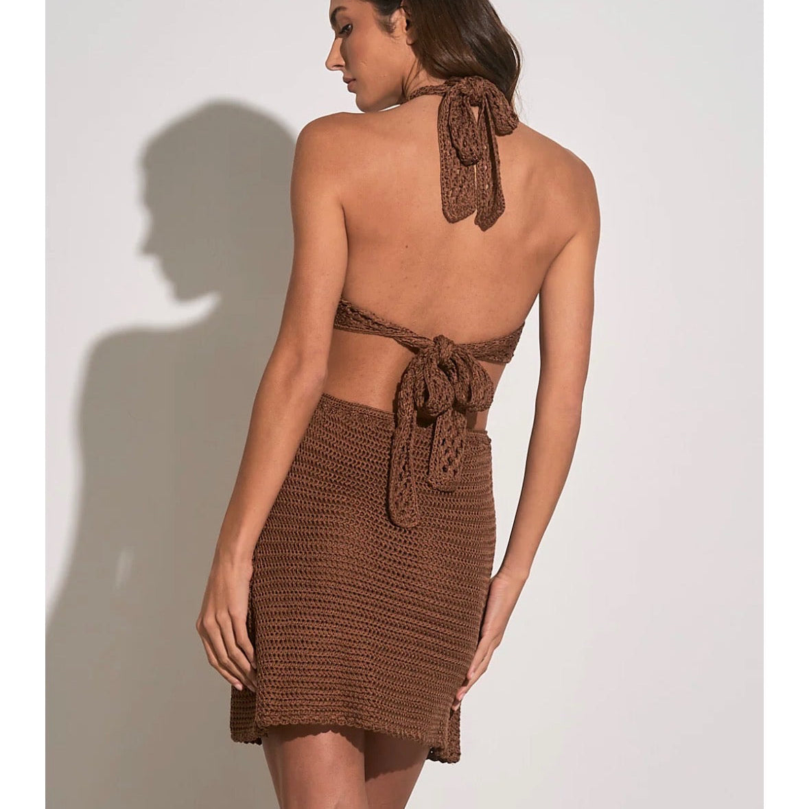 Elan Crochet Cutout Mini Dress Size Large