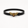 Gucci Pearl Bee Buckle Belt Size 80 (32- Small)