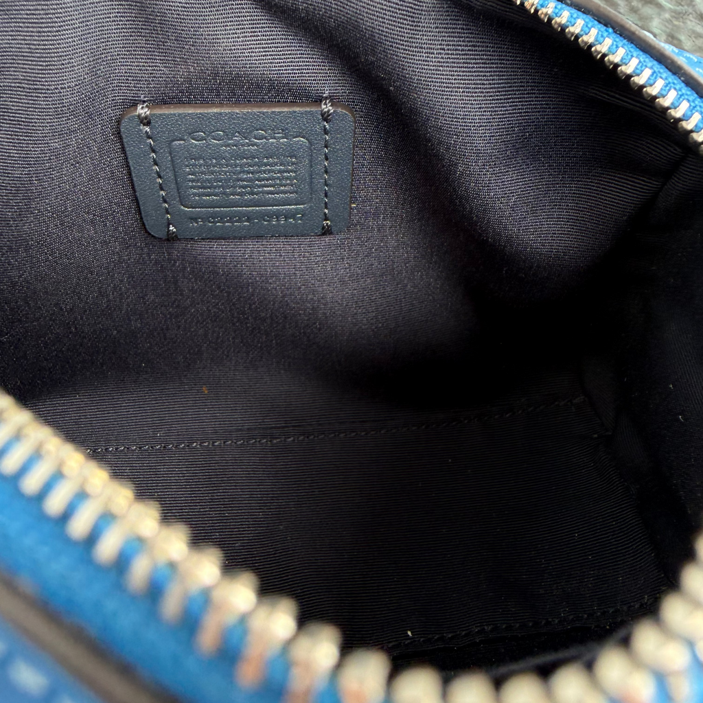 Coach Signature Blue Mini Rowan Satchel
