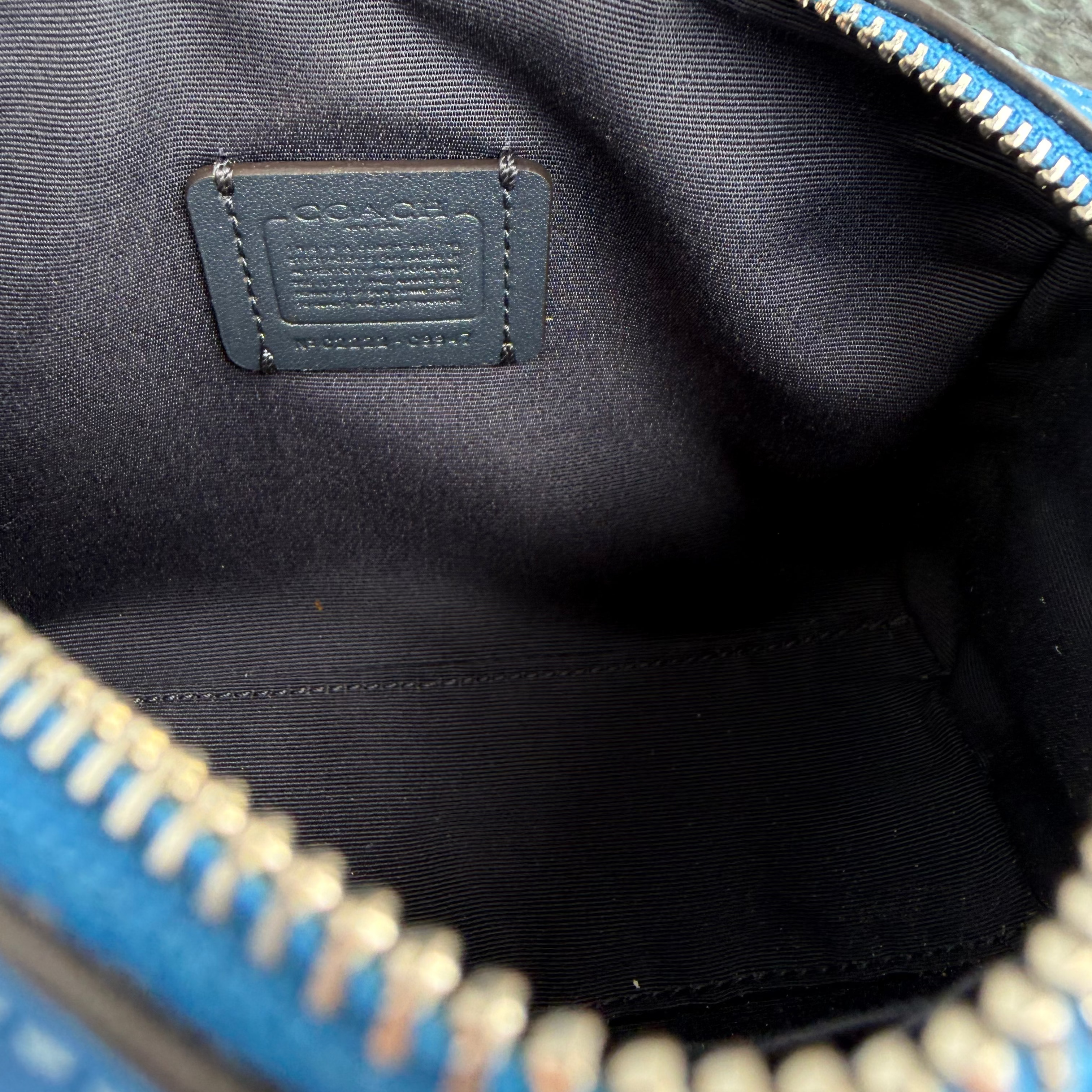 Coach Signature Blue Mini Rowan Satchel
