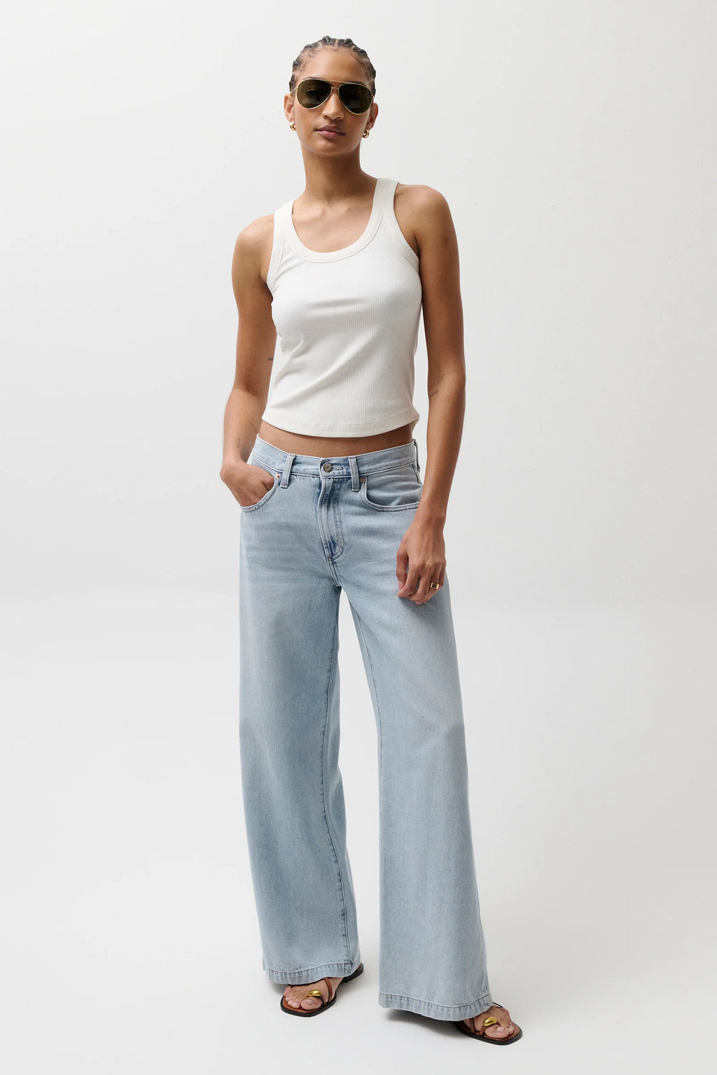 Pistola Jadyn Low Slung Palazzo Jeans-Chateau Size 28