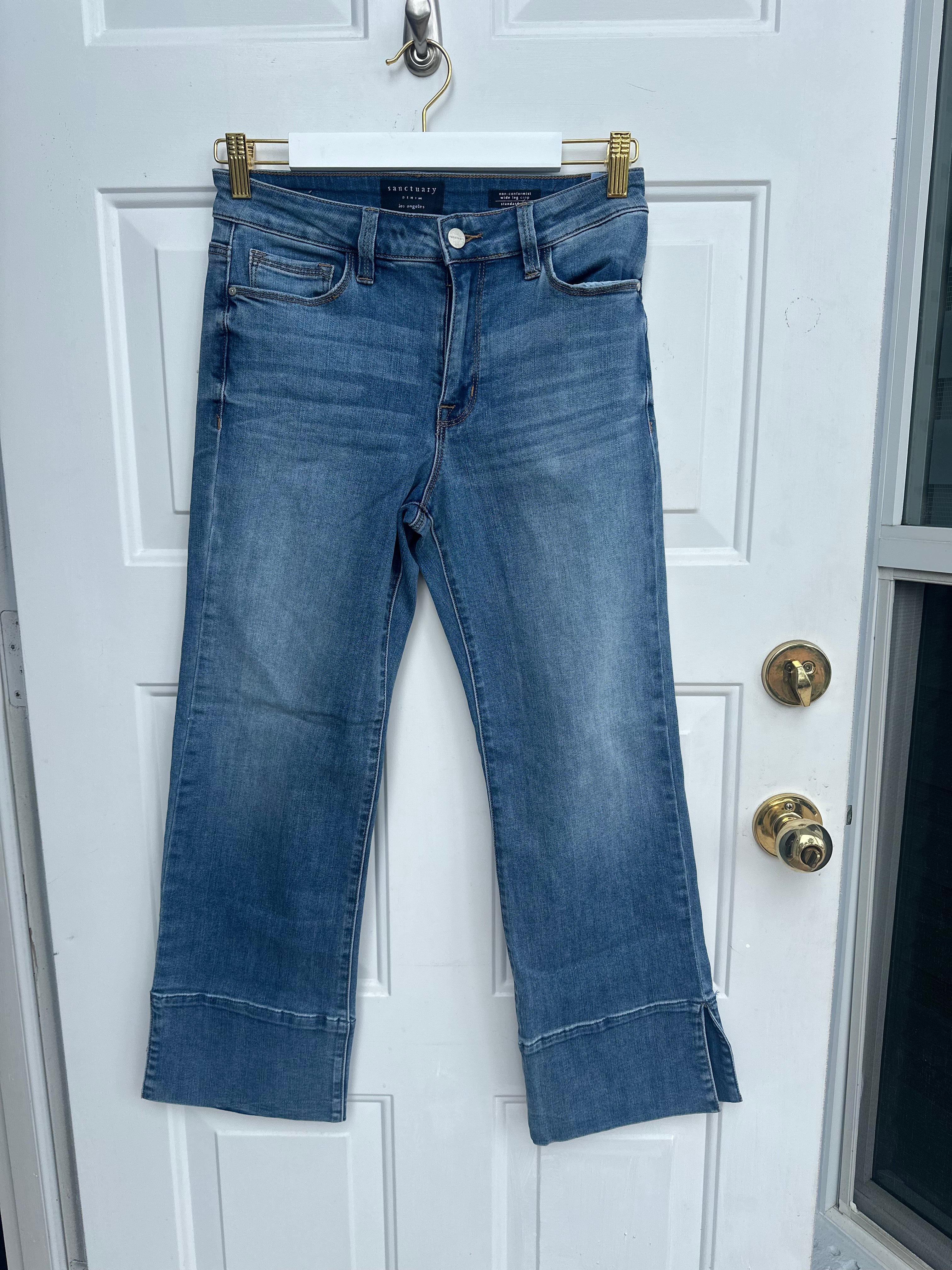 Sanctuary non-conformist wide leg crop standard rise Size 27