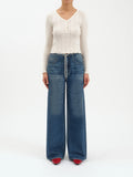 Daze MADISON MID RISE WIDE LEG IN VINTAGE BLUE Size 23
