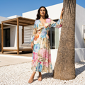 NT by Amati Floral Viscose Silk Maxi Dress One Size