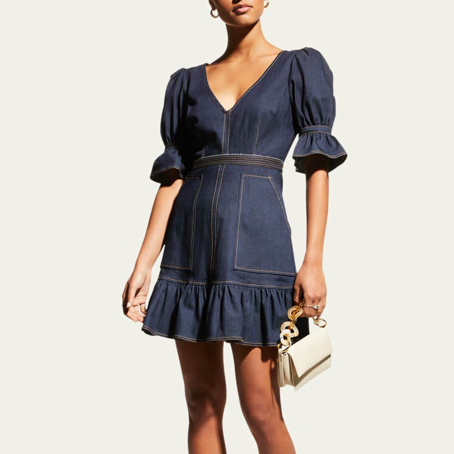 Cinq a Sept Dark Wash Denim Dress Size 4