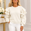 Something Navy Ruffle Sweatshirt